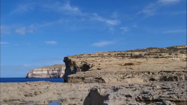 Timelapse Στην Εσωτερική Θάλασσα Gozo Malta — Αρχείο Βίντεο