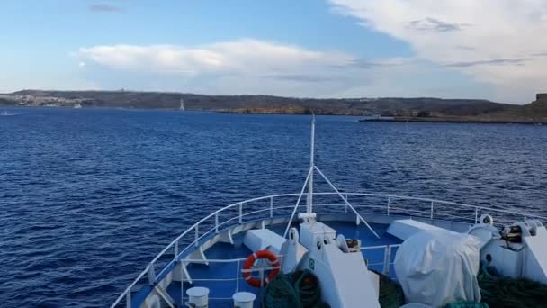 Dengan Kapal Feri Pulau Gozo Gozo Malta Stok Rekaman