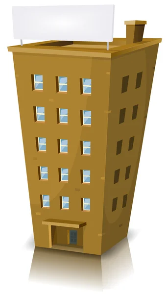 Cartoon Residential Building — Stock Vector