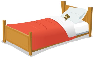 oyuncak ayı ile karikatür yatak