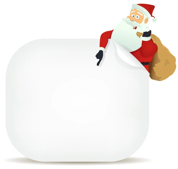 Santa Claus Señal en blanco — Vector de stock