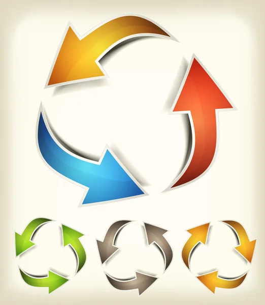 Jahrgangs-Recycling-Pfeile — Stockvektor
