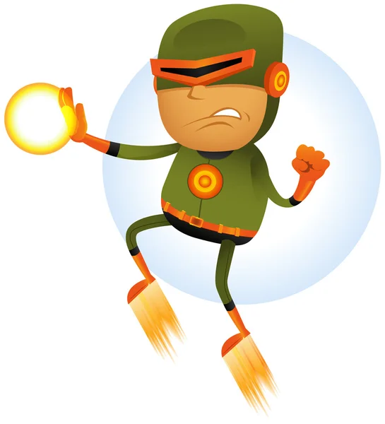 Flying Comic Superhero Royalty Free Stock Vectors