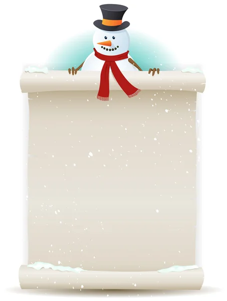 Fondo de muñeco de nieve Santa — Vector de stock