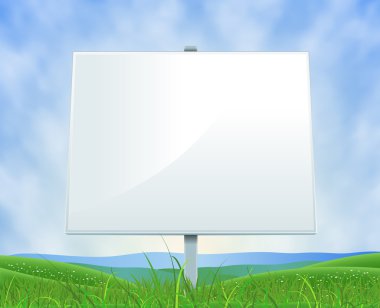 bahar ya da yaz beyaz billboard manzara