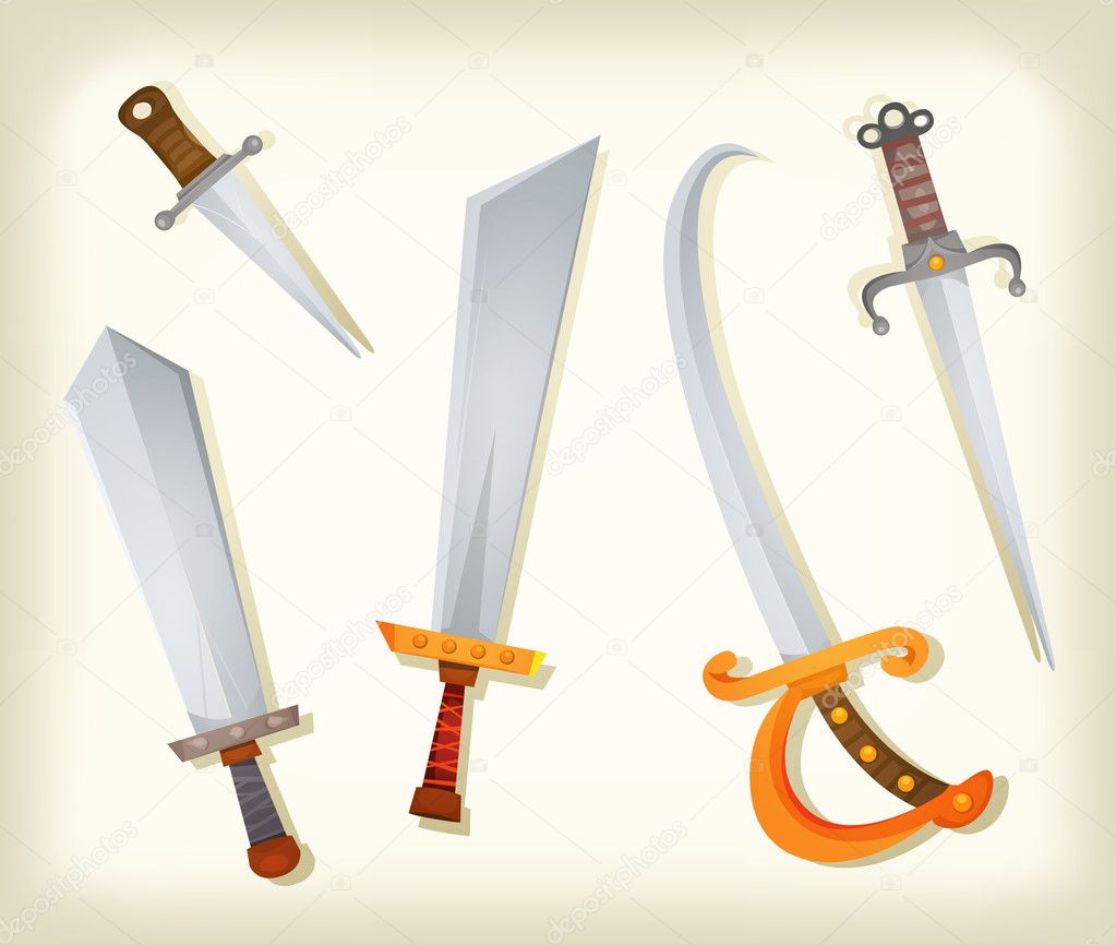 Dibujos animados de espadas imágenes de stock de vectorial Depositphotos