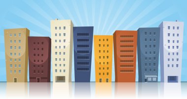 karikatür cityscape