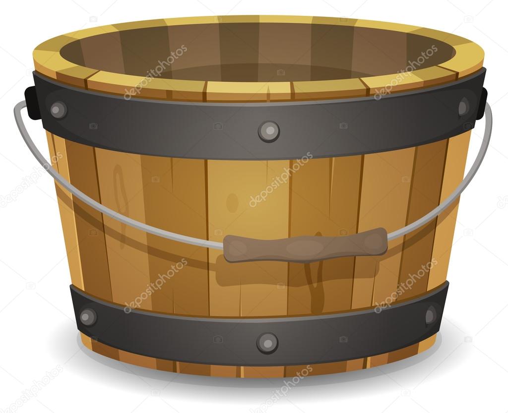 Cartoon Wood Bucket
