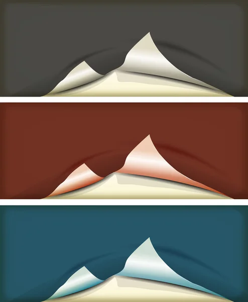 Gescheurd papier Set — Stockvector