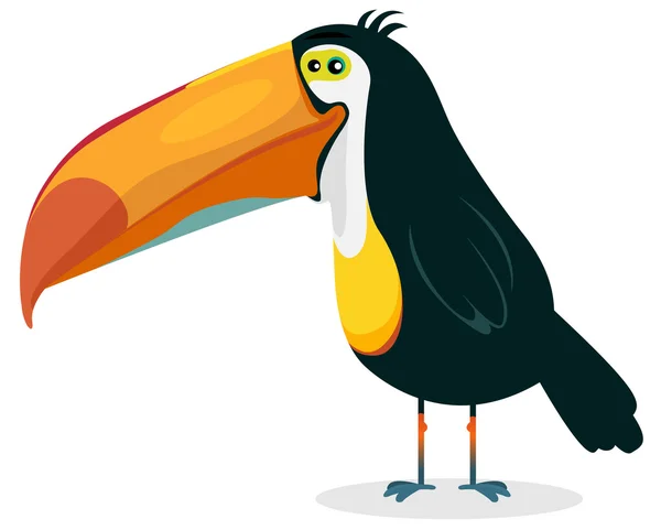 Cute Cartoon Toucan — Stockvector