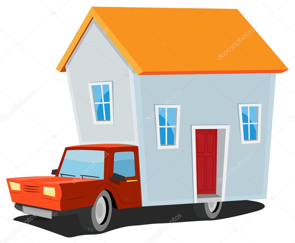Small House On Delivery Truck
