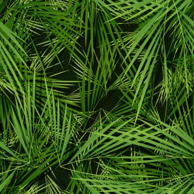 Seamless Palm Trees Leaves Wallpaper clipart