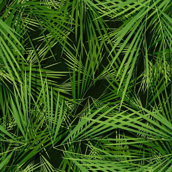 Sömlös palm träd blad tapeter — Stock vektor