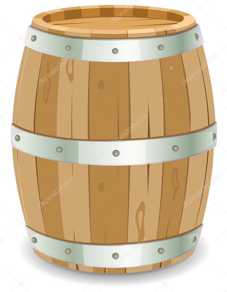 Animado barril barril — Vector de