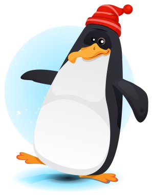 mutlu yürüyen Kuzey Kutbu penguen