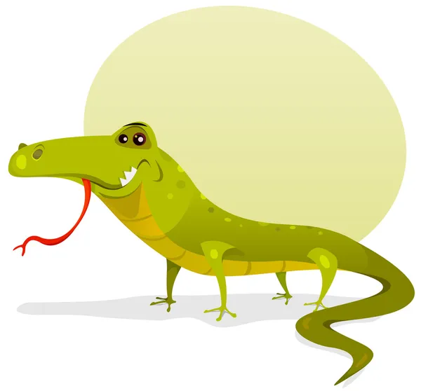 Dibujos animados lagarto feliz — Archivo Imágenes Vectoriales