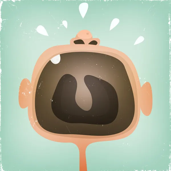 Baby's Mouth Screaming — Stock Vector