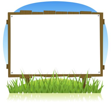 zomer of voorjaar land hout billboard