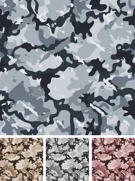 Naadloze complexe militaire nacht camouflage — Stockvector