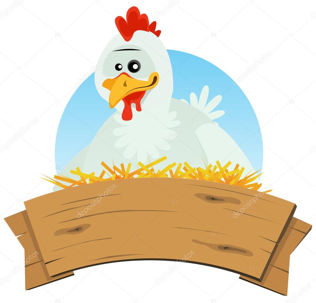 Chicken Nest And Wood Banner