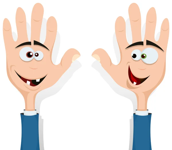 Right And Left Hands Up! — Stock Vector