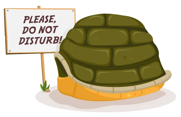 No molestar a la tortuga durmiendo — Archivo Imágenes Vectoriales