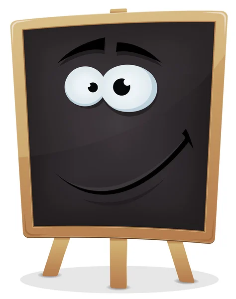 Happy School Caractère tableau noir — Image vectorielle