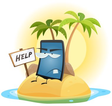 Mobile Phone Technology Shipwreck clipart