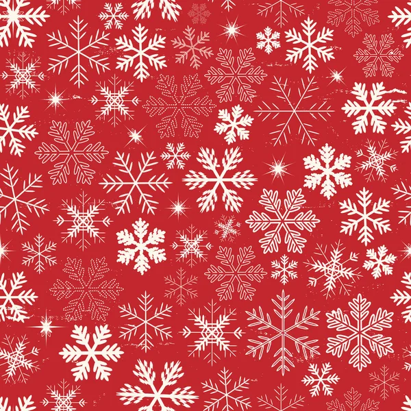 シームレスなクリスマス雪背景 — ストックベクタ