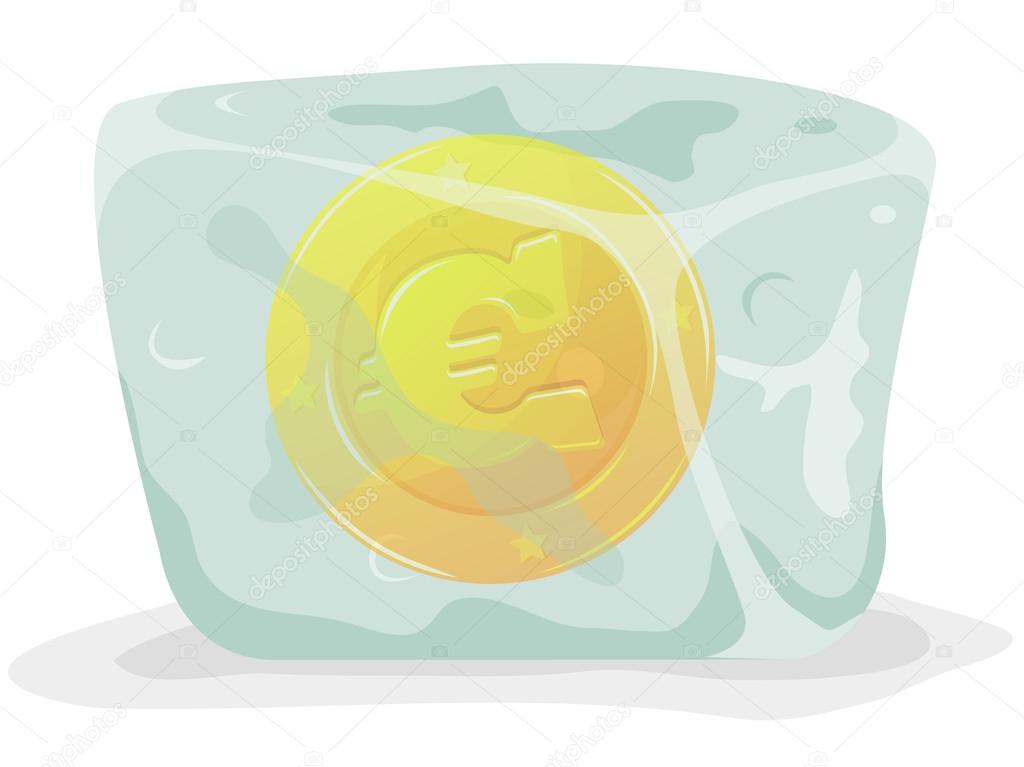 Frozen Euro Coin