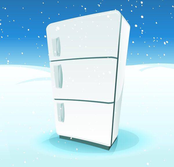 Fridge Inside North Pole Landscape