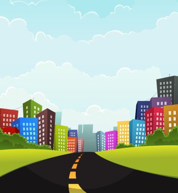 yaz veya bahar şehir