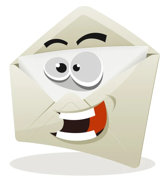 Funny Email Icon Character — Stock Vector
