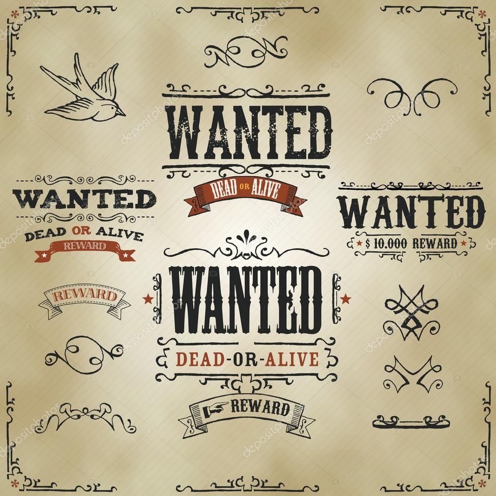 old west wanted poster template