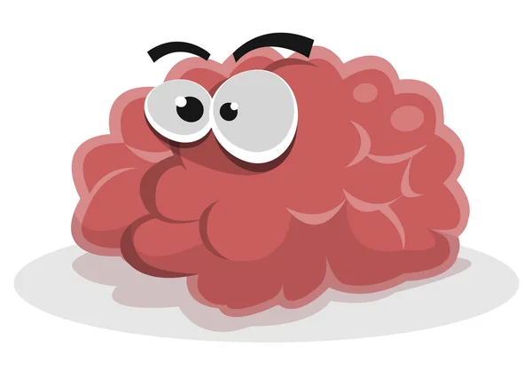 Funny Brain Character — Stock Vector