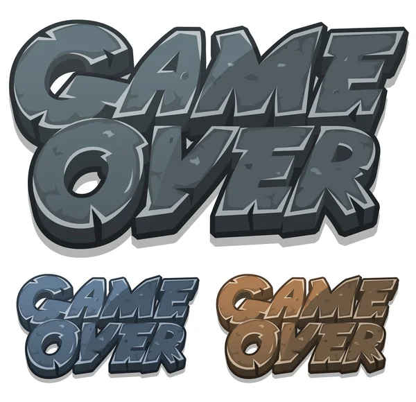 Cartoon Game Over Icon For Ui Game — Stock Vector