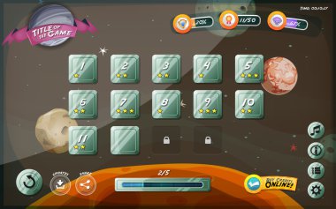 scifi oyun bir kullanıcı arabirimi tasarımıyla tablet için
