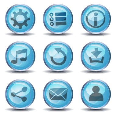 Icons And Buttons For Ui Game clipart