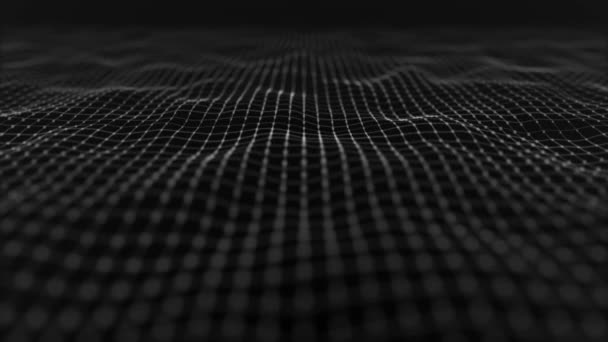 Abstract Digital Waving Lines Achtergrond Loop Animatie Van Een Abstracte — Stockvideo