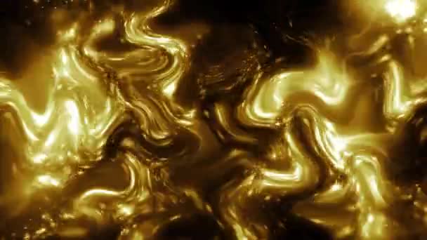 Абстрактная Золотая Фоновая Текстура Петля Анимация Заднего Плана Золотистой Текстурой — стоковое видео