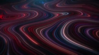 Soyut Dijital Web Ağı ve İletişim Veri Çizgileri Soyut teknoloji arkaplanının parçacık çizgileri ve sembolizm bağlantısız döngüsünü sağlayan akışkan parçacık çizgileri ile / 4k animasyonu