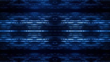 Soyut Dijital Web Ağı ve İletişim Veri Çizgileri Soyut teknoloji arkaplanının parçacık çizgileri ve sembolizm bağlantısız döngüsünü sağlayan akışkan parçacık çizgileri ile / 4k animasyonu