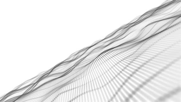 Lignes Ondulation Numériques Abstraites Background Loop Animation Fond Abstrait Avec — Video