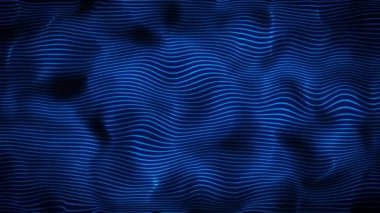 Soyut Dijital Dalga Çizgileri Fx Arkaplan Döngüsü / 4k dijital fraktal parçacık çizgileri sallayan ve kusursuz döngülü soyut bir arkaplan canlandırması