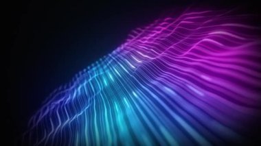 Soyut Altın İplikler Fx 'i sallıyor Soyut bir teknolojinin görsel fx arka planının Fx Döngüsü / 4k animasyonu Altın teller ve çizgiler pürüzsüz ve pürüzsüz bir şekilde sallanıyor