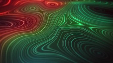 Soyut Dijital Web Ağı ve İletişim Veri Çizgileri Soyut teknoloji arkaplanının parçacık çizgileri ve sembolizm bağlantısız döngüsünü sağlayan akışkan parçacık çizgileri ile / 4k animasyonu