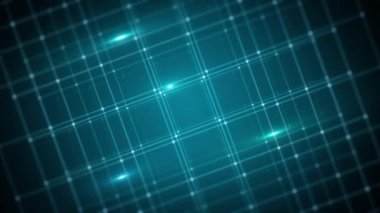 Veri ızgarası ve çizgileri ile soyut minimal teknoloji arkaplanının Grid Veri Yakınlaştırma / 4k animasyonuna sahip soyut teknoloji arkaplanı ve pürüzsüz bir döngüye yakınlaştırılmış özet küp