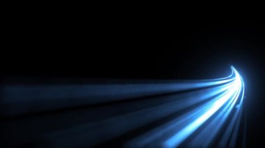 Soyut Parlayan 3d Işık Vuruşları / Soyut bir arkaplan canlandırması ve hızlı hareket yolu yörüngesi ile parlayan 3d ışık vuruşları