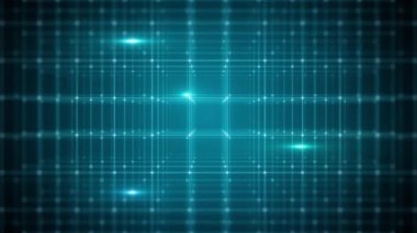 Veri ızgarası ve çizgileri ile soyut minimal teknoloji arkaplanının Grid Veri Yakınlaştırma / 4k animasyonuna sahip soyut teknoloji arkaplanı ve pürüzsüz bir döngüye yakınlaştırılmış özet küp