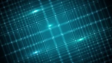 Veri ızgarası ve çizgileri ile soyut minimal teknoloji arkaplanının Grid Veri Yakınlaştırma / 4k animasyonuna sahip soyut teknoloji arkaplanı ve pürüzsüz bir döngüye yakınlaştırılmış özet küp
